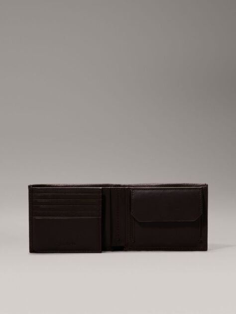 Brown Leather RFID Trifold Wallet  Men