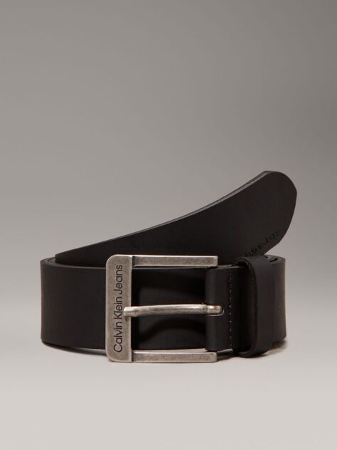 Black Leather Belt  Men