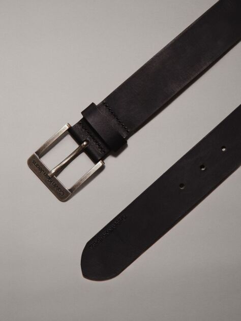 Black Leather Belt  Men