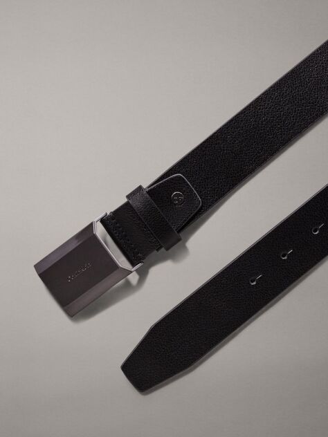 Black Leather Belt  Men