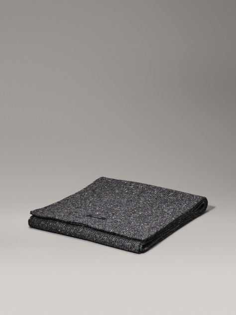 Grey Warm Wool Blend Scarf  Men
