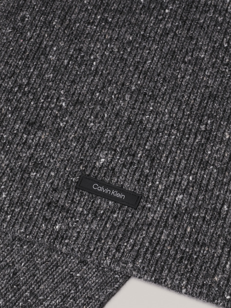 Grey Warm Wool Blend Scarf  Men