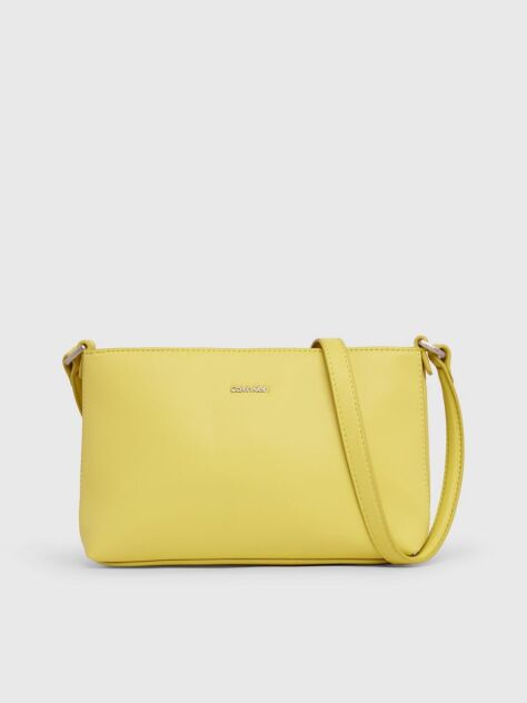 Yellow Faux Leather Crossbody Bag  Women