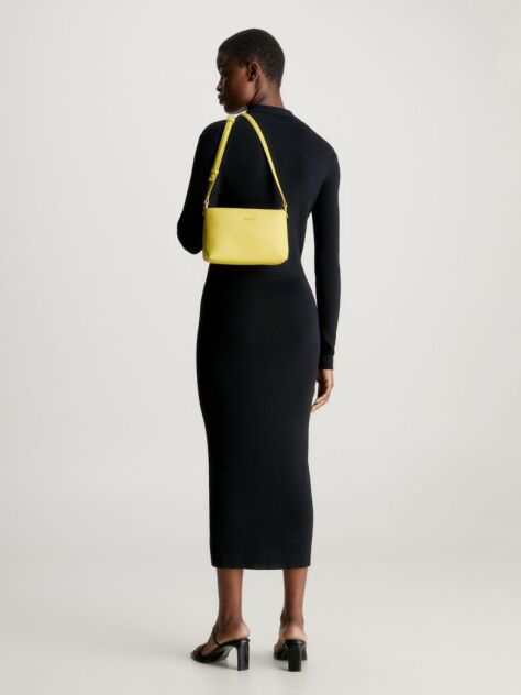 Yellow Faux Leather Crossbody Bag  Women