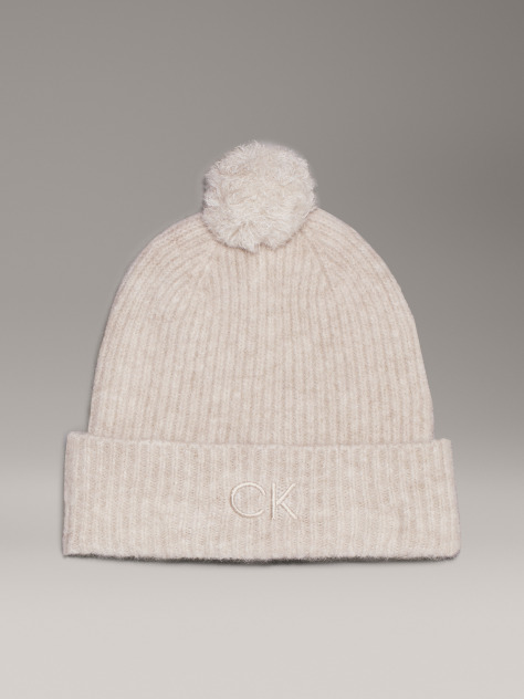 Grey Soft Pom-Pom Beanie  Women