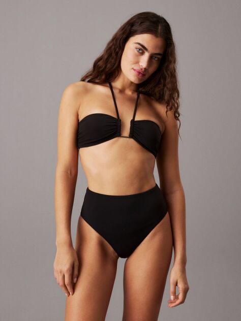 Black High Waisted Bikini Bottoms - CK Wire  Women