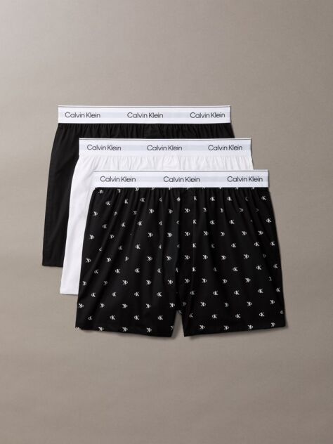 Multi 3 Pack Slim Boxers - Icon Cotton Stretch  Men