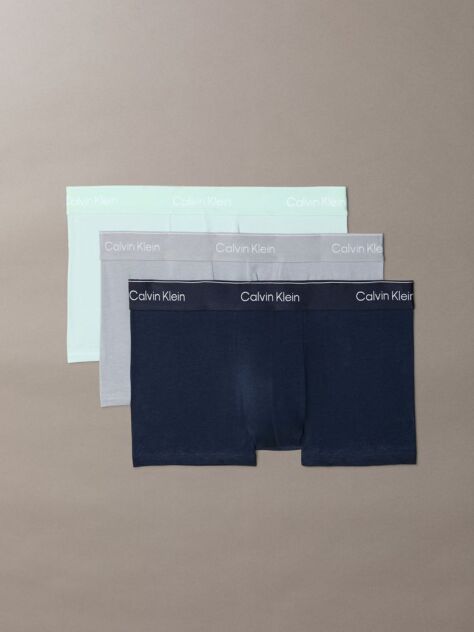 Multi 3 Pack Low Rise Trunks - Icon Cotton Stretch  Men