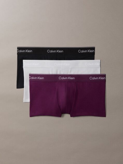 Multi 3 Pack Low Rise Trunks - Icon Cotton Stretch  Men