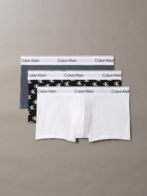 Multi 3 Pack Low Rise Trunks - Icon Cotton Stretch  Men