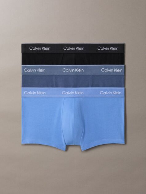 Multi 3 Pack Low Rise Trunks - Icon Cotton Stretch  Men