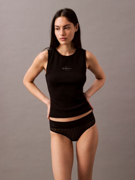 Black Brazilian Briefs - Icon Logo Lace  Women