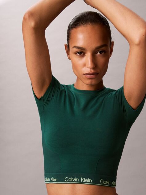 Green Shapewear Short Sleeve Top - Icon  Women