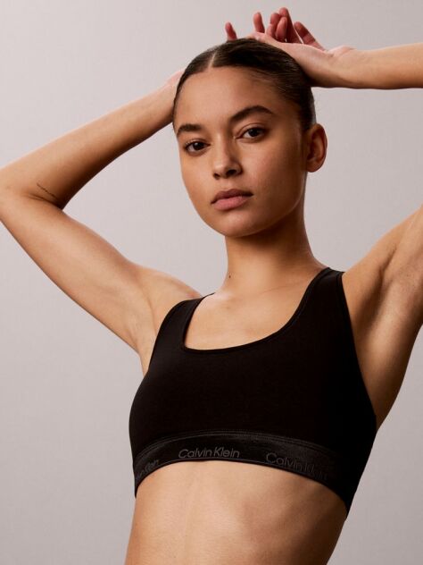 Black Unlined Bralette - Icon Cotton Modal  Women