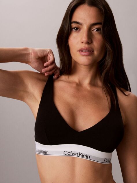 Black Push Up Triangle Bra - Icon Cotton Modal  Women