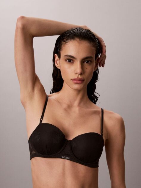 Black Push Up Balconette - Icon Stretch Lace  Women