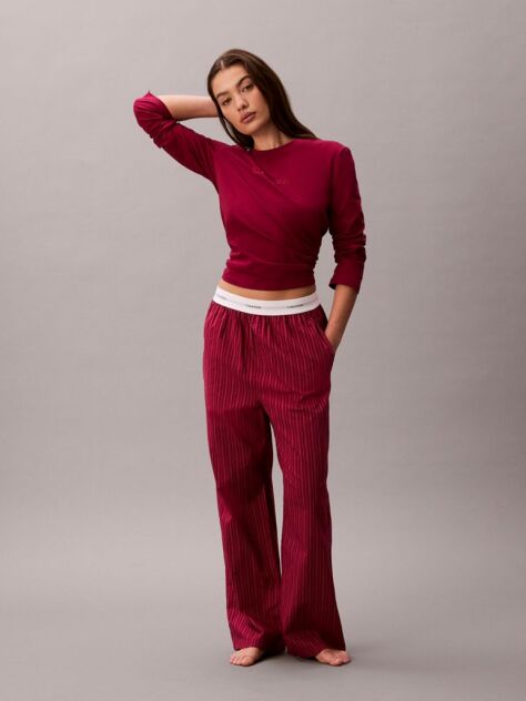 Red Pants Pyjama Set  Women