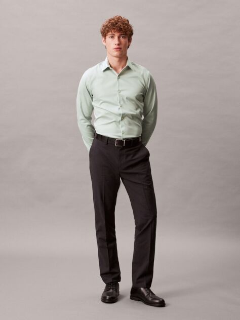 Green Slim Shirt  Men
