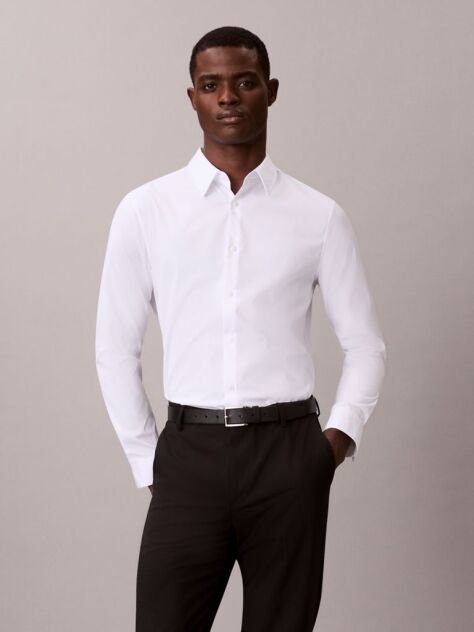 White Long Sleeve Shirt  Men