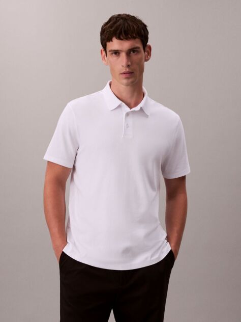 White Supima Cotton Polo Shirt  Men