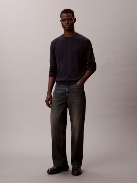 Blue Cotton Jumper  Men