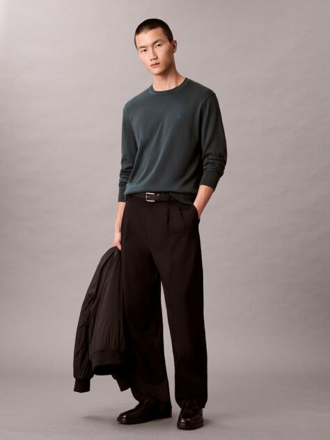 Green Cotton Jumper  Men