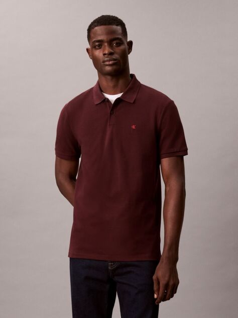 Brown Cotton Piqué Polo Shirt  Men