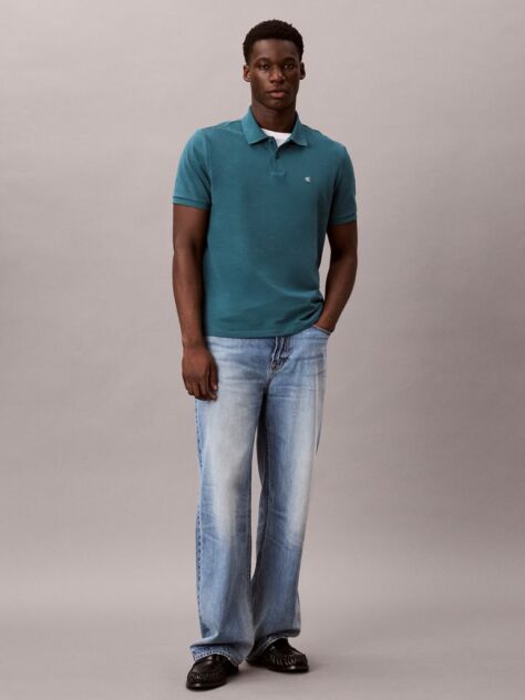 Green Cotton Piqué Polo Shirt  Men