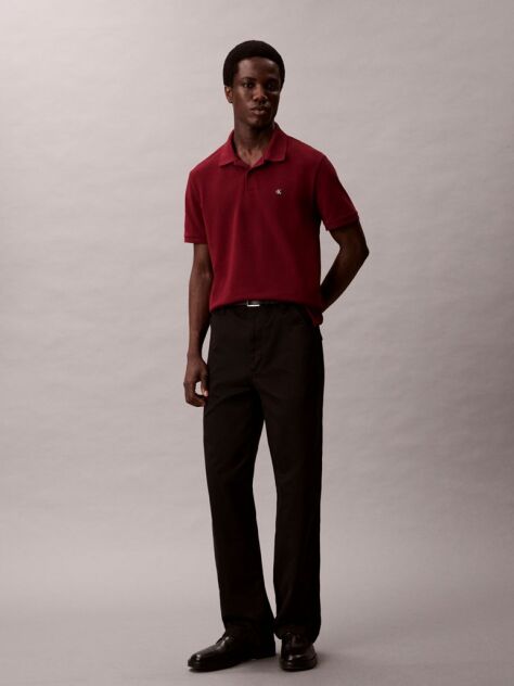 Red Cotton Piqué Polo Shirt  Men