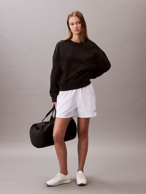 Black Cotton Terry Sweatshirt  Women