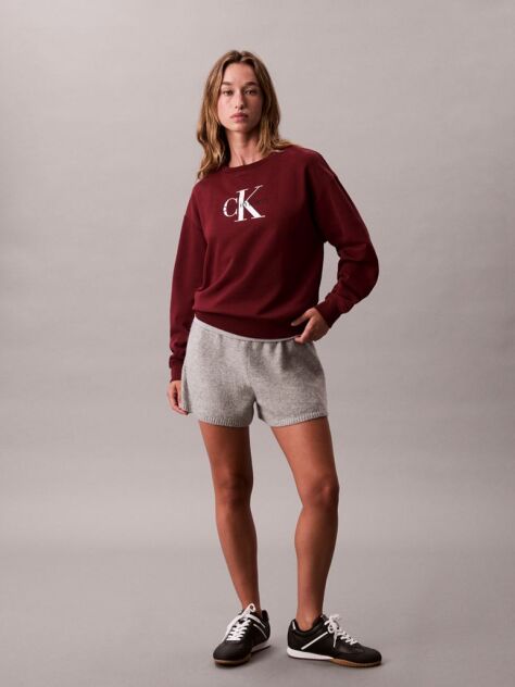 Red Cropped Monogram Sweatshirt  Women