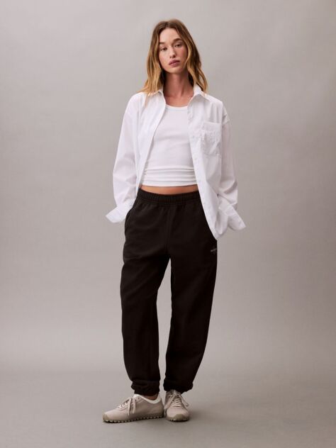 Black Relaxed Monogram Joggers  Women