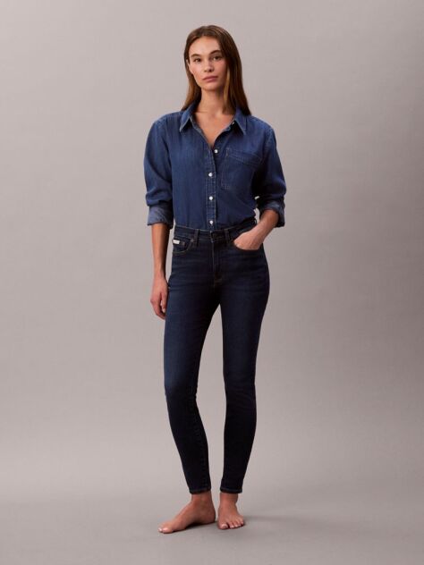 Denim Τζιν Με Skinny Γραμμή Και Κανονική Μέση  Γυναίκα
