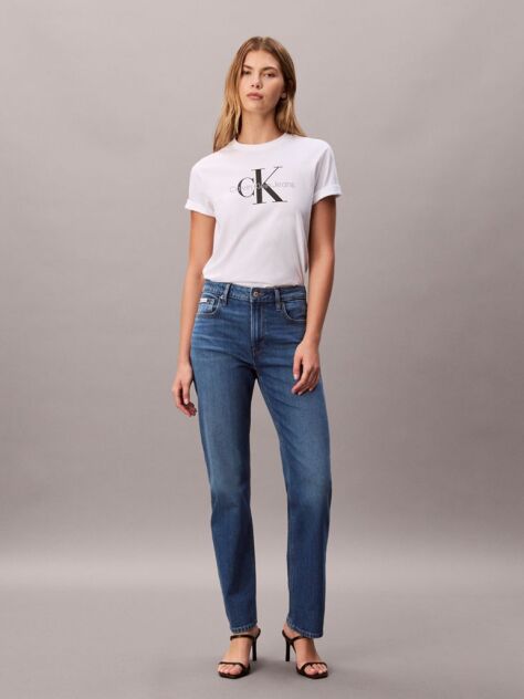 Denim Ψηλόμεσο Τζιν Σε Ίσια Γραμμή  Γυναίκα