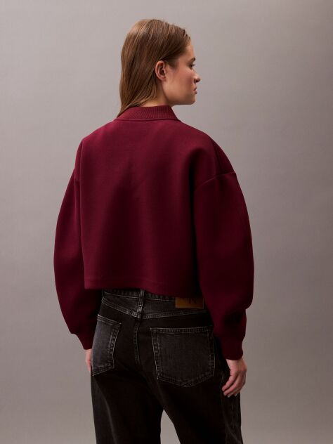 Red Scuba Relaxed Bomber Jacket  Women