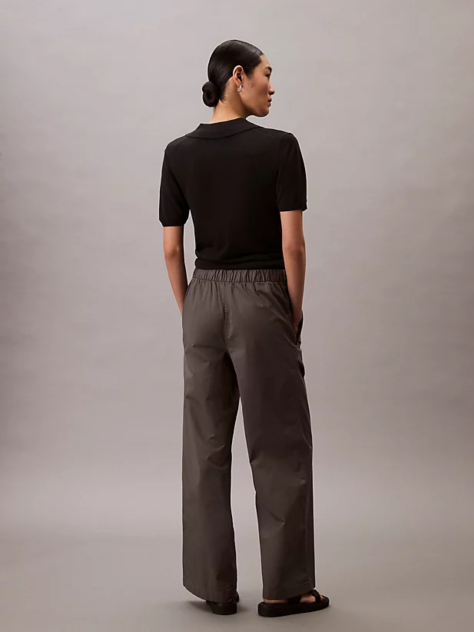 Grey Cotton Stretch Cargo Pants  Women