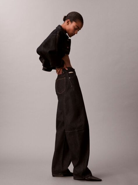 Denim High Rise Barrel Jeans  Women