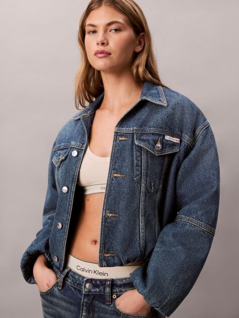 Denim Relaxed Denim Bubble Jacket  Women