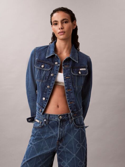 Denim Cropped 90s Denim Jacket  Women