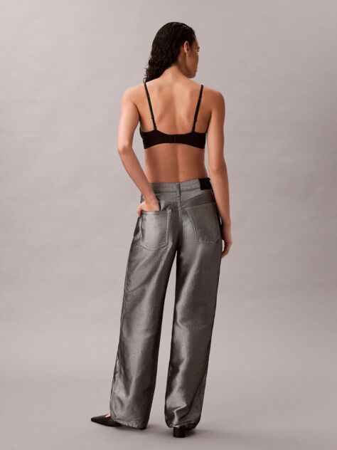 Silver Relaxed Barrel Jeans  Women