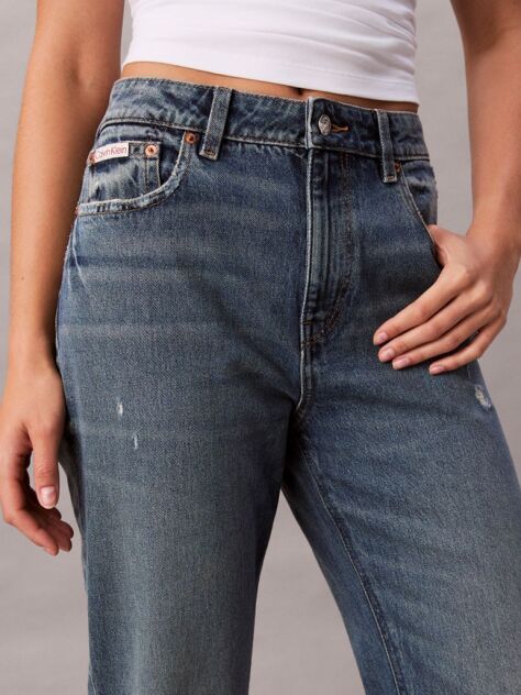 Denim Ψηλόμεσο Τζιν Με Ίσια Γραμμή  Γυναίκα