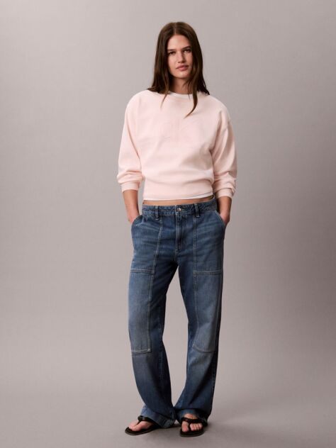 Pink Textured Knit Monogram Jumper  Women