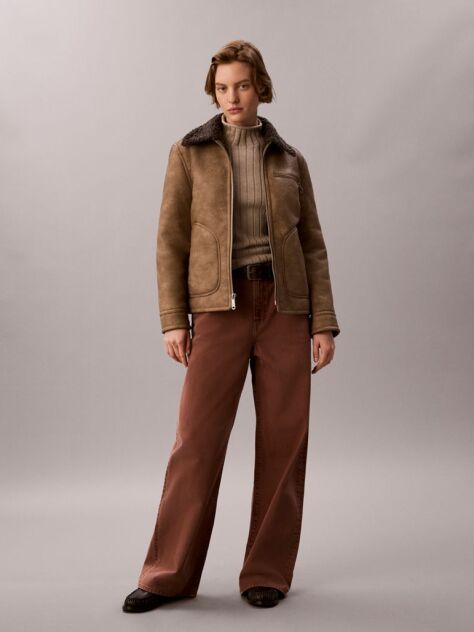 Brown Wide Leg Jeans  Women