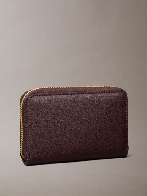 Red Foil Logo Square Zip Wallet  Women