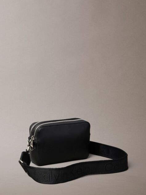 Black Convertible 2-Strap Crossbody Camera Bag  Women
