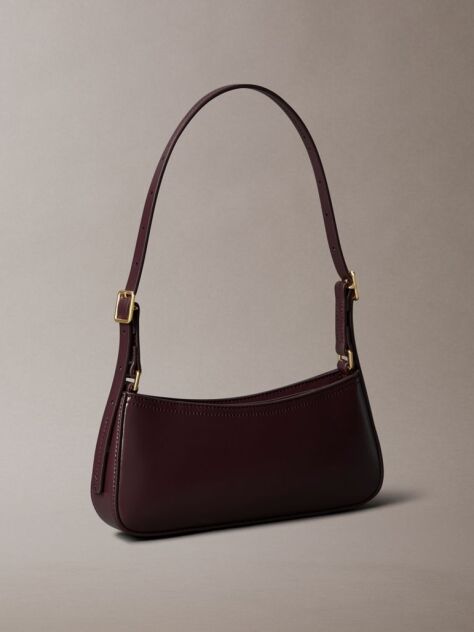 Red Monogram Logo Hardware Shoulder Bag  Women