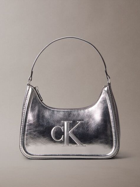 Denim Bold Monogram Metallic Shoulder Bag  Women