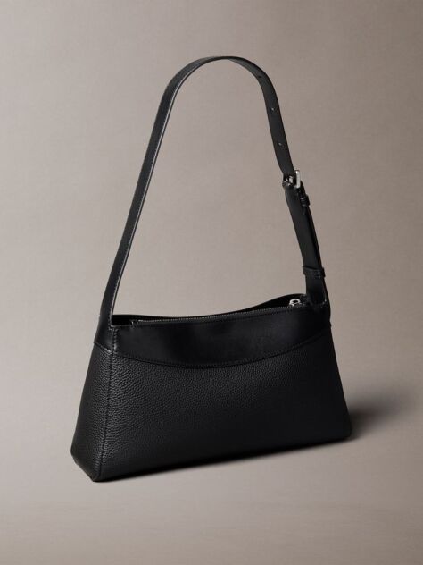 Black Signature Turn-Lock Shoulder Bag  Women