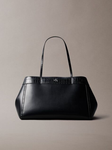 Black Monogram Crocodile Large Tote Bag  Women