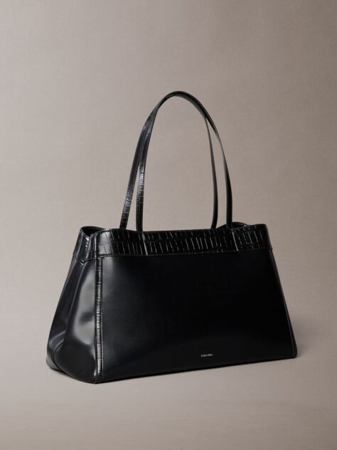 Black Monogram Crocodile Large Tote Bag  Women